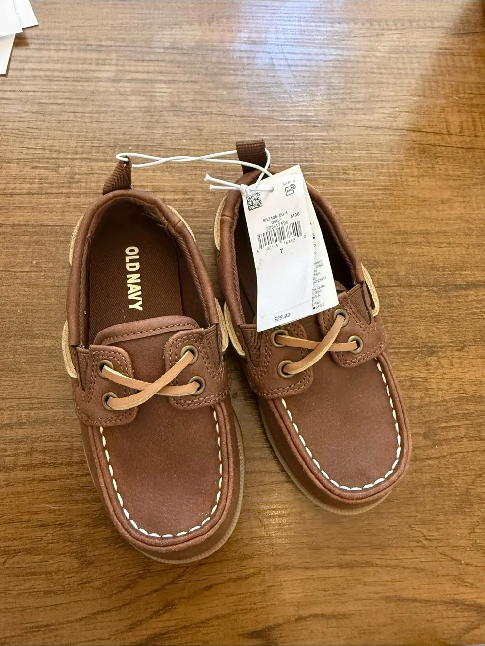 Old Navy Brown Toddler Moccasin Boat Shoes